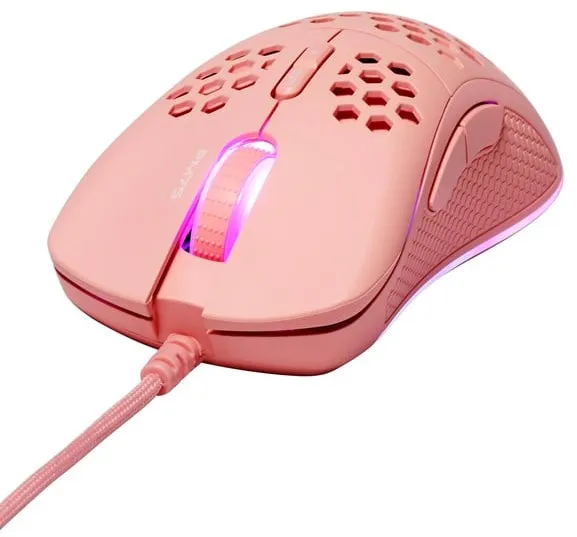 Deltaco PM75 Ultralight - Gaming Mus - 7 knapper - Rosa