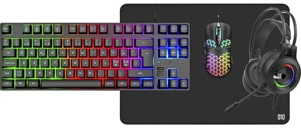 XCROW 4-IN-1 GEARPACK - Gaming-tastatur - Nordisk - Svart