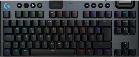 Logitech G915 X LIGHTSPEED TKL - Lineær - 80 % (TKL) - Gaming-tastatur - Uten talltastatur - Nordisk - Svart