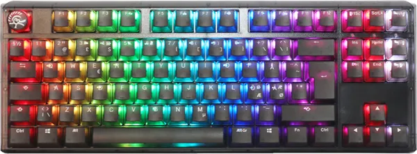 Ducky One 3 - Aura Black Nordic - TKL - Kailh Box Jellyfish Switch Y - RGB - ND - Gaming-tastatur - Nordisk - Svart