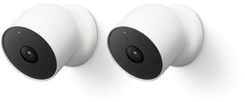 Google Nest Cam - Batteridrevet utendørs/innendørs sikkerhetskamera 2-pakning